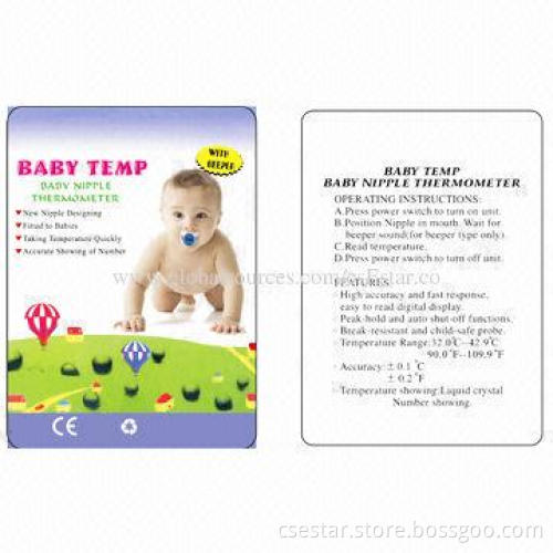 Babies' Nipple Thermometer, Waterproof and Accurate